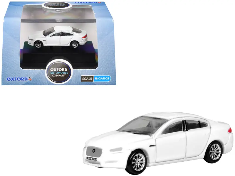 Jaguar Xf Rhd (Right Hand Drive) Polaris White 1/148 (N) Scale Diecast Model Car By Oxford Diecast 1