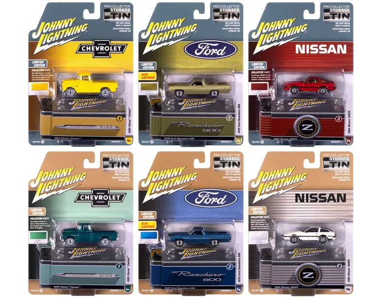 Johnny Lightning Collector's Tin 2025 Set Of 6 Cars Release 3 Limited Edition 1/64 Diecast Model Cars By Johnny Lightning 1