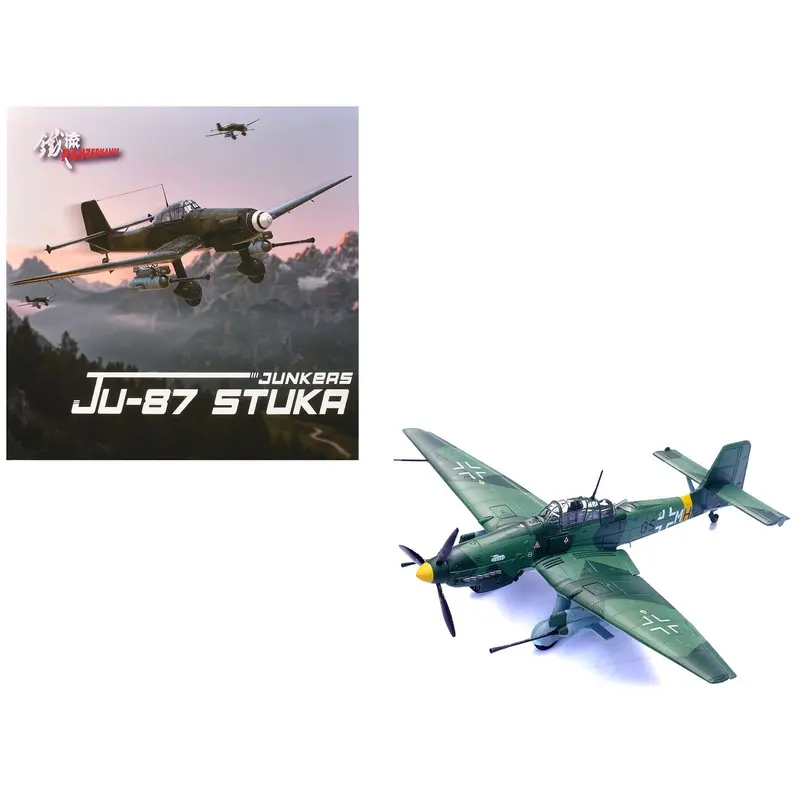 Junkers Ju 87G1 Stuka Bomber Aircraft "10.(Pz)/Sg 2 Immelmann Gs+Mh Dubno Ukraine" (1944) German Luftwaffe "Wing" Series 1/72 Diecast Model By Panzerkampf 1
