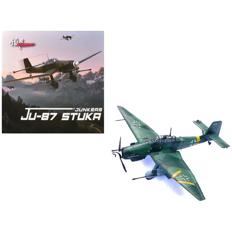 Junkers Ju 87G2 Stuka Bomber Aircraft "10.(Pz)/Sg 2 Immelmann Oberst Hans-Ulrich Rudel Slovakia" (1944) German Luftwaffe "Wing" Series 1/72 Diecast Model By Panzerkampf 1