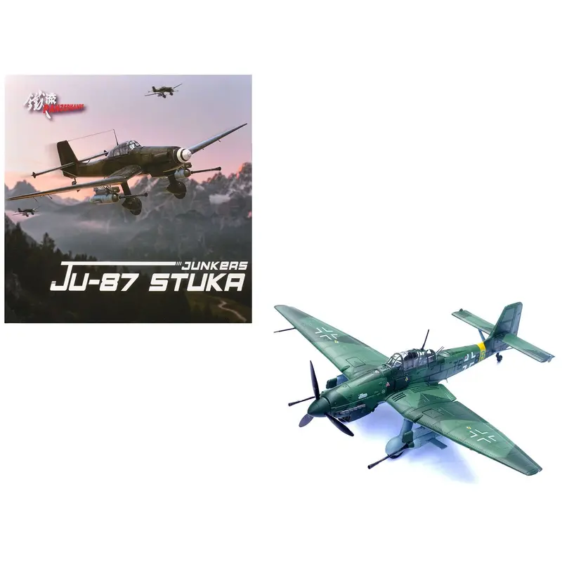 Junkers Ju 87G2 Stuka Bomber Aircraft "10.(Pz)/Sg 2 Immelmann T6+Bb Oberst Hans-Ulrich Rudel Romania" (1944) German Luftwaffe "Wing" Series 1/72 Diecast Model By Panzerkampf 1