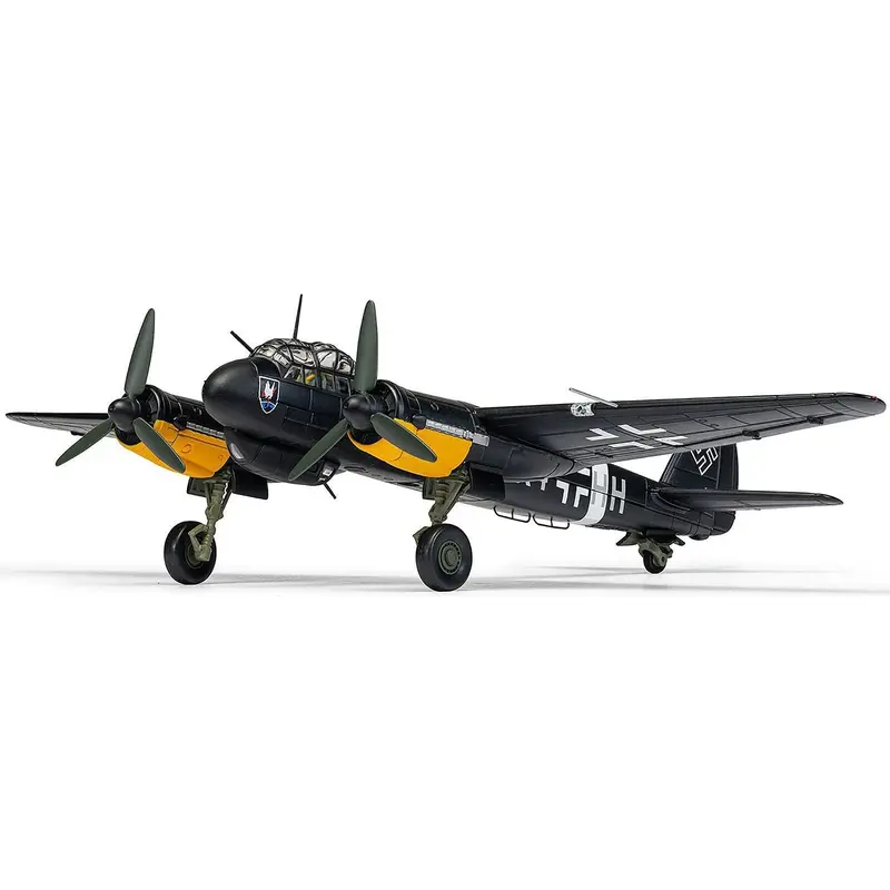 Junkers Ju-88C-6 Nightfighter Bomber Aircraft "R4+Hh Gerhard Bohme 1./Njg.2 Catania Airfield Sicily" (1942) German Luftwaffe "The Aviation Archive" Series 1/72 Diecast Model By Corgi 1