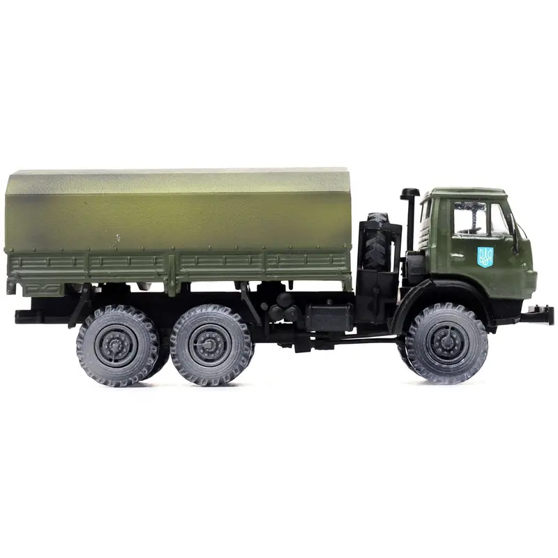 Kamaz 4310 Transport Truck Green (Weathered) "Ukrainian Ground Forces" 1/72 Diecast Model By Legion 1