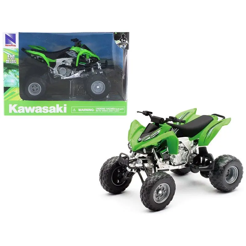 Kawasaki Kfx 450R Atv Green 1/12 Motorcycle Model By New Ray 1