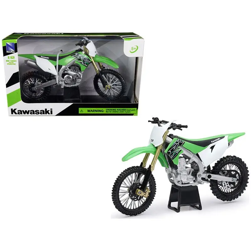 Kawasaki Kx 450F Green 1/12 Diecast Motorcycle Model By New Ray 1