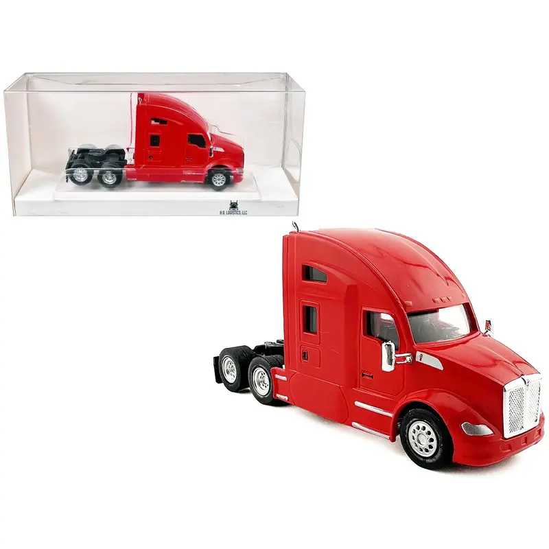 Kenworth T680 Sleeper Cab Red 1/87 (Ho) Plastic Model Car By Ho Logistics 1