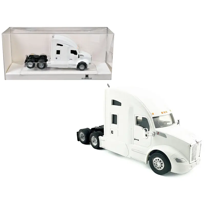 Kenworth T680 Sleeper Cab White 1/87 (Ho) Plastic Model Car By Ho Logistics 1