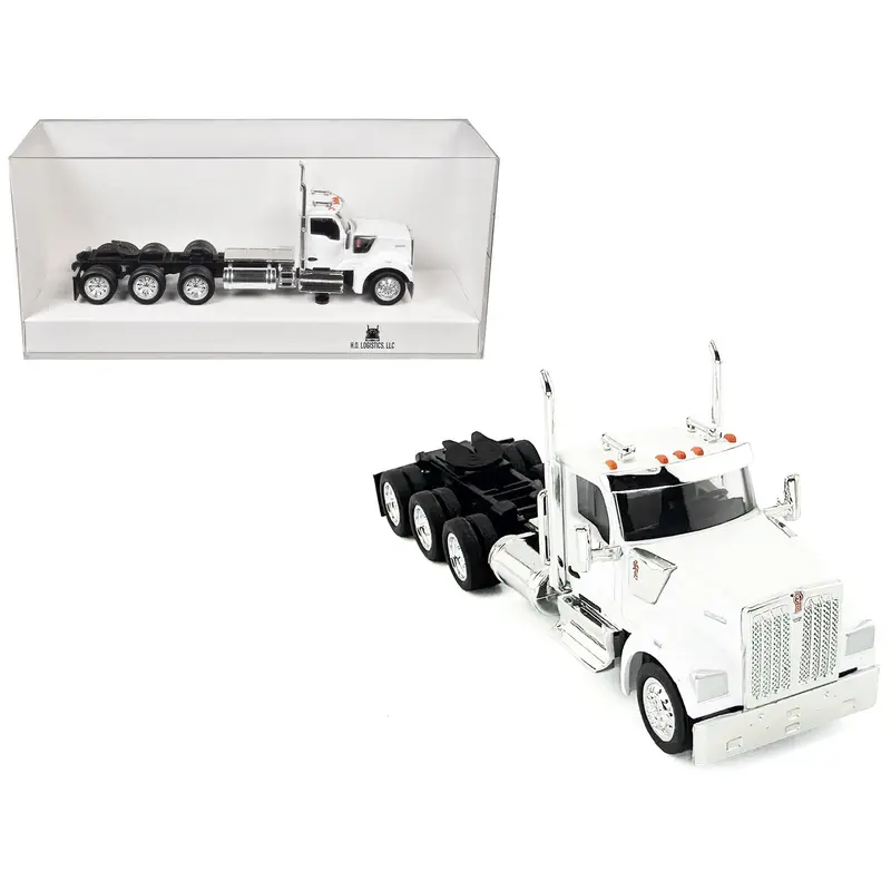 Kenworth W990 3-Axel Day Cab White 1/87 (Ho) Plastic Model Car By Ho Logistics 1