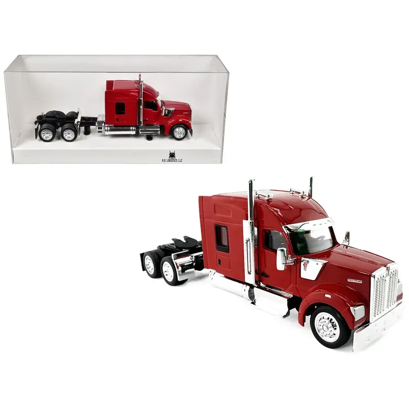 Kenworth W990 With Stand Up Sleeper Cab Red 1/87 (Ho) Plastic Model Car By Ho Logistics 1