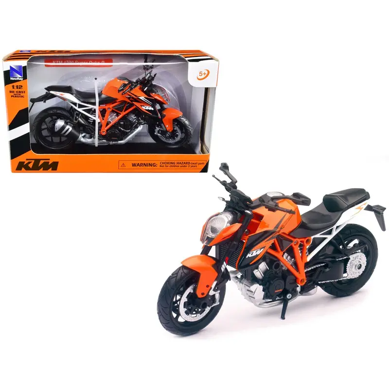 Ktm 1290 Super Duke R Motorcycle Orange 1/12 Diecast Model By New Ray 1