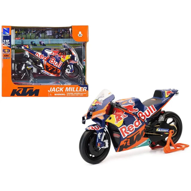 Ktm Rc16 Motorcycle #43 Jack Miller "Red Bull Ktm Factory Racing" Motogp World Championship (2023) 1/12 Diecast Model By New Ray 1