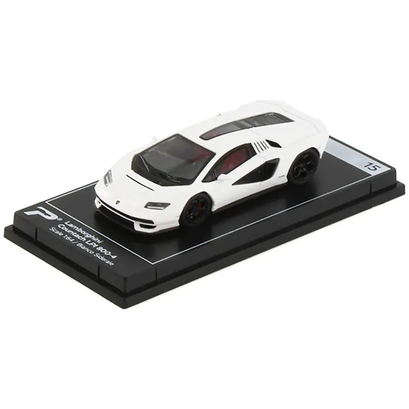 Lamborghini Countach Lpi 800-4 Bianco Siderale White "Hypercar League Collection" 1/64 Diecast Model Car By Postercars 1