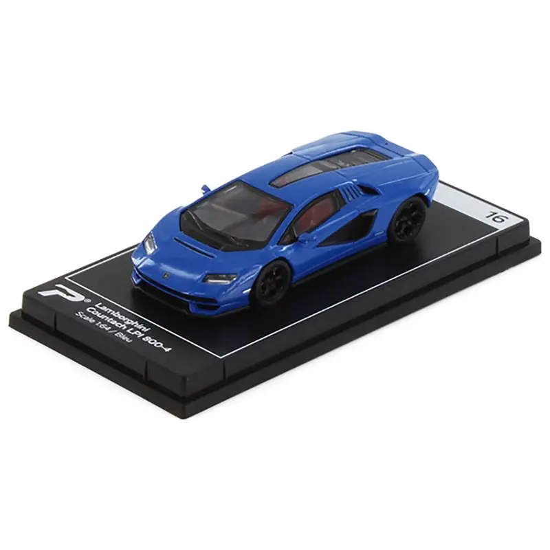 Lamborghini Countach Lpi 800-4 Blue "Hypercar League Collection" 1/64 Diecast Model Car By Postercars 1