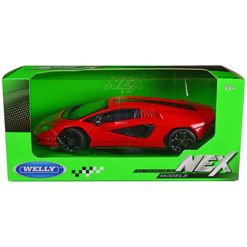 Lamborghini Countach Lpi 800-4 Red "Nex Models" Series 1/24 Diecast Model Car By Welly 1