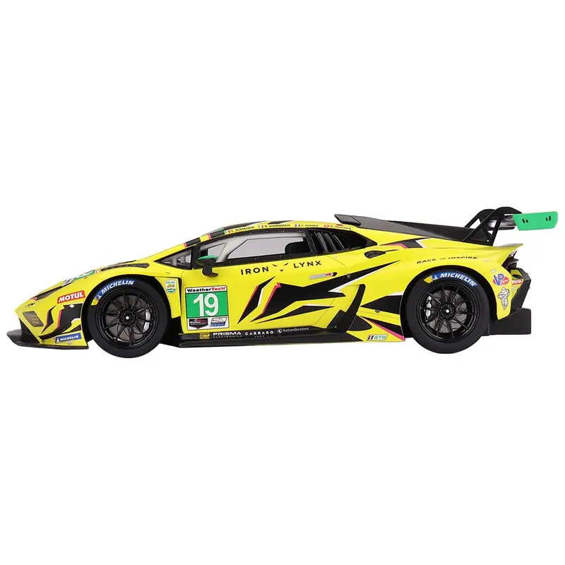 Lamborghini Huracan Gt3 Evo2 #19 Raffaele Giammaria - Rolf Ineichen - Franck Perera - Claudio Schiavoni "Iron Lynx" Imsa Gtd "24 Hours Of Daytona" (2023) 1/18 Model Car By Top Speed 1
