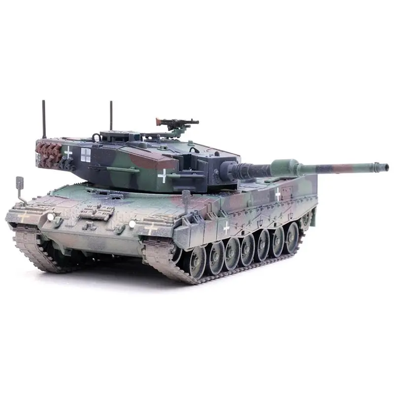 Leopard 2A4 Main Battle Tank With Snorkel "3-Tone Camouflage" Ukrainian Army "Armor Premium" Series 1/72 Diecast Model By Panzerkampf 1