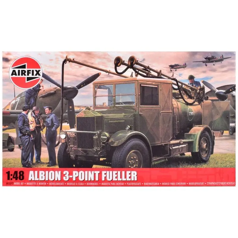 Level 2 Model Kit Albion 3-Point Fueller Truck 1/48 Plastic Model Kit By Airfix 1