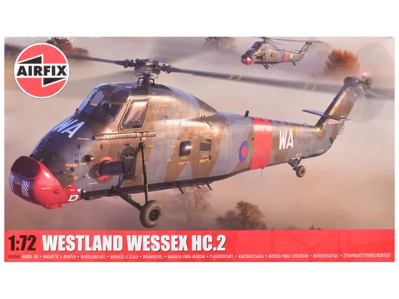 Level 2 Model Kit Westland Wessex Hc.2 Helicopter With 3 Scheme Options 1/72 Plastic Model Kit By Airfix 1