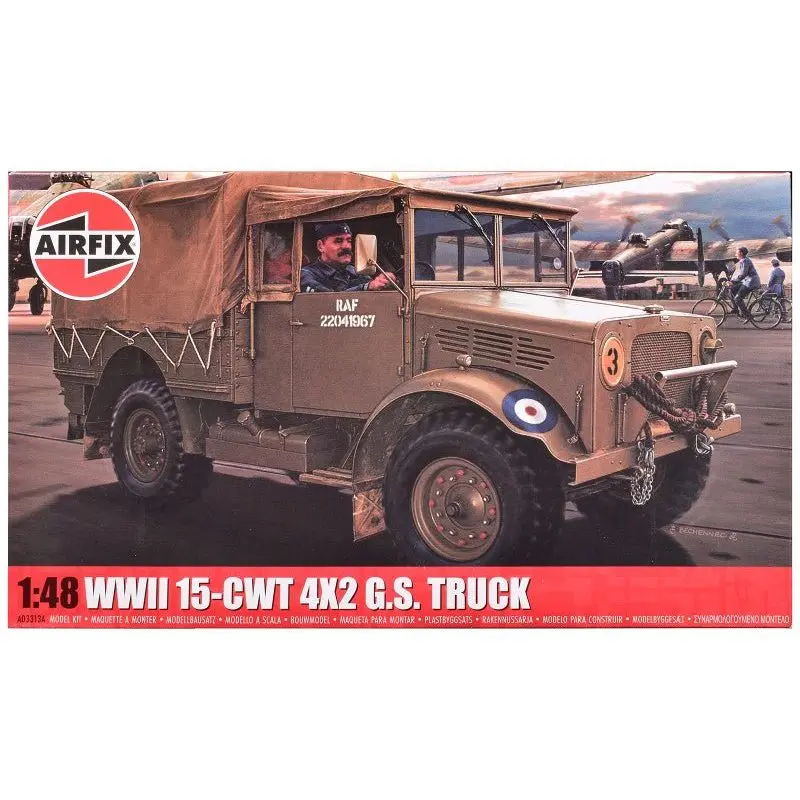 Level 2 Model Kit Wwii 15-Cwt 4X2 General Service Truck With 2 Scheme Options 1/48 Plastic Model Kit By Airfix 1