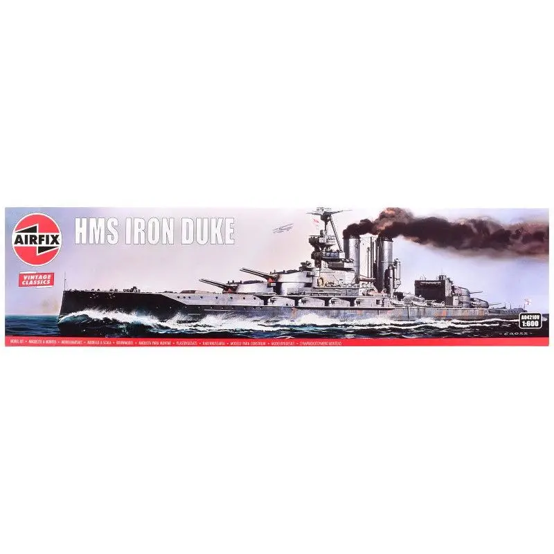 Level 3 Model Kit Hms Iron Duke Frigate "Vintage Classics" Series 1/600 Plastic Model Kit By Airfix 1