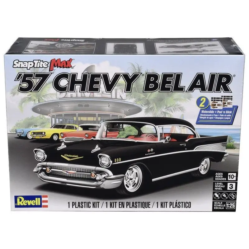 Level 3 Snap Tite Max Model Kit 1957 Chevrolet Bel Air 1/25 Scale Model By Revell 1