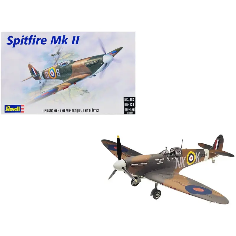 Level 4 Model Kit Supermarine Spitfire Mk-Ii Fighter Aircraft 1/48 Scale Model By Revell 1