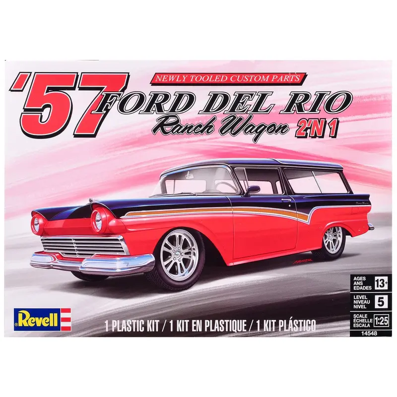 Level 5 Model Kit 1957 Ford Del Rio Ranch Wagon 2-In-1 Kit 1/25 Scale Model By Revell 1