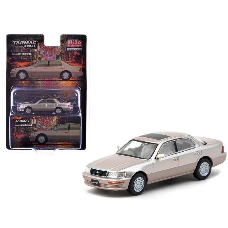 Lexus Ls400 (Ucf10) Rhd (Right Hand Drive) Champagne Beige Metallic "Global64" Series 1/64 Diecast Model By Tarmac Works 1