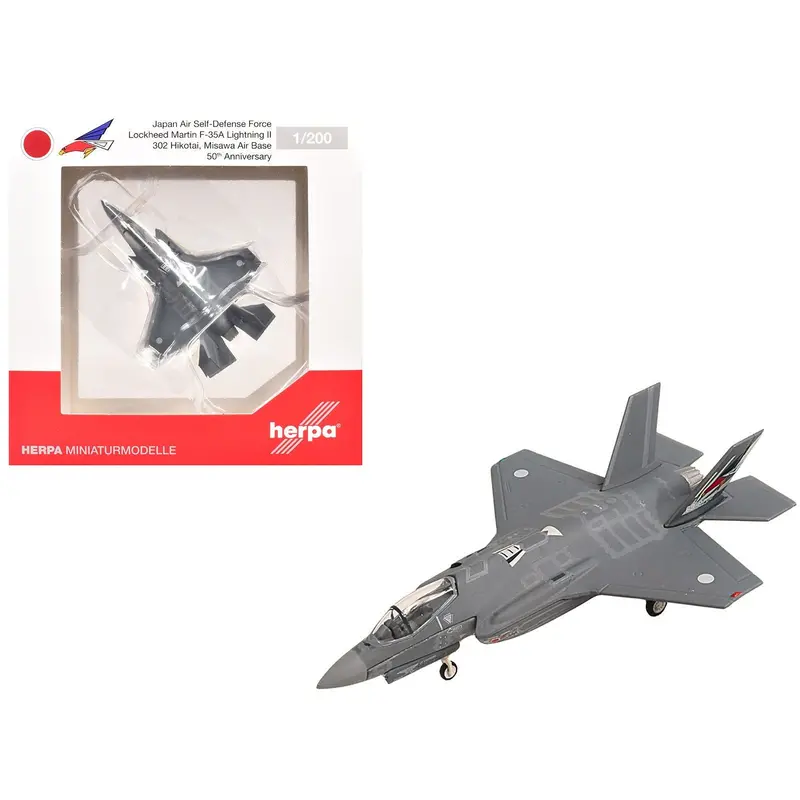 Lockheed Martin F-35A Lightning Ii Aircraft "50Th Anniversary 302 Hikotai Misawa" (69-8702) Japan Air Self-Defense Force 1/200 Diecast Model By Herpa 1