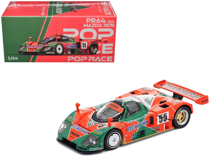 Mazda 787B #55 Johnny Herbert - Volker Weidler - Bertrand Gachot "Mazdaspeed" Winner "24 Hours Of Le Mans" (1991) 1/64 Diecast Model Car By Pop Race 1