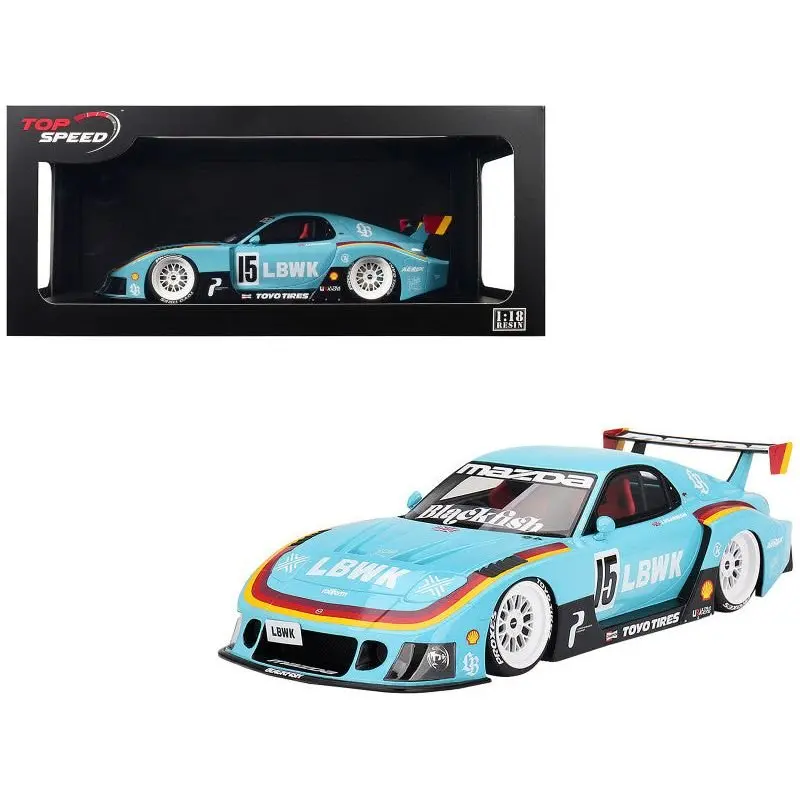 Mazda Rx-7 Lb-Super Silhouette Rhd (Right Hand Drive) #15 James Pearman "Liberty Walk Europe" 1/18 Model Car By Top Speed 1