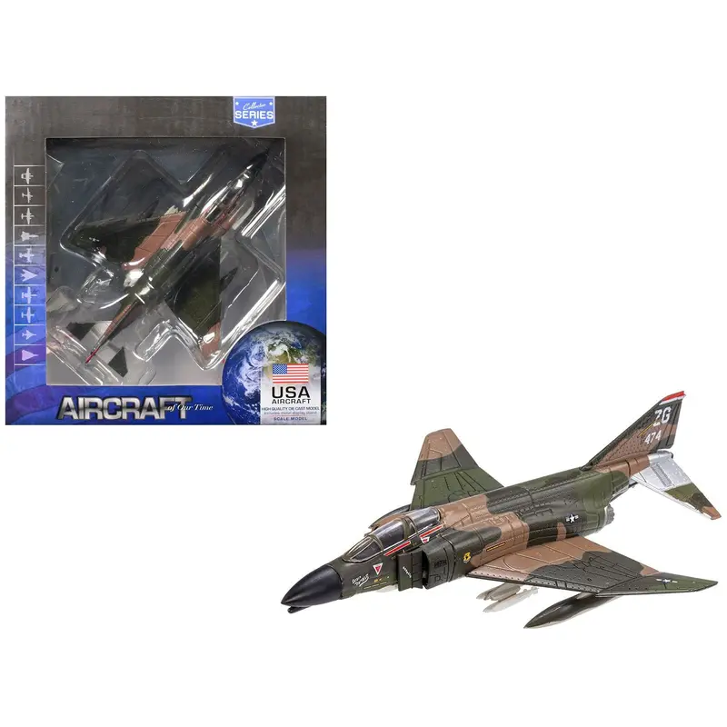 Mcdonnell Douglas F-4 Phantom Aircraft "Brain Damage 67Th Tfs Korat Rtab Thailand Rolling Thunder" (1972) United States Air Force "Collector Series" 1/144 Diecast Model By Air Force 1 1