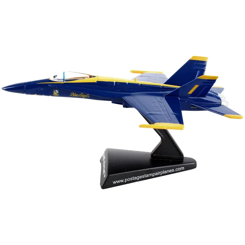 Mcdonnell Douglas F/A-18C Hornet Aircraft "Blue Angels" United States Navy 1/150 Diecast Model Airplane By Postage Stamp 1