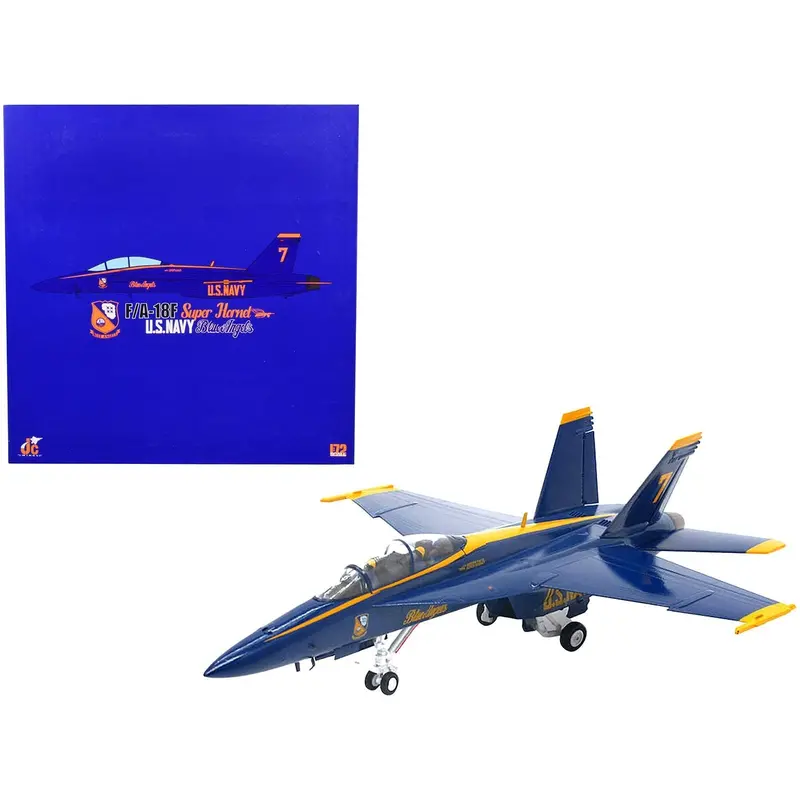 Mcdonnell Douglas F/A-18F Super Hornet Aircraft "Us Navy Blue Angels #7" (2021) 1/72 Diecast Model By Jc Wings 1