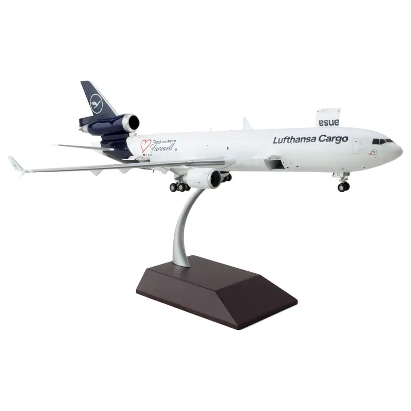 Mcdonnell Douglas Md-11F Commercial Aircraft "Lufthansa Cargo" White With Blue Tail "Gemini 200 - Interactive" Series 1/200 Diecast Model Airplane By Geminijets 1