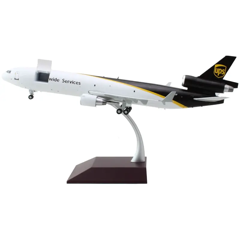 Mcdonnell Douglas Md-11F Commercial Aircraft "Ups Worldwide Services" White With Brown Tail "Gemini 200 - Interactive" Series 1/200 Diecast Model Airplane By Geminijets 1