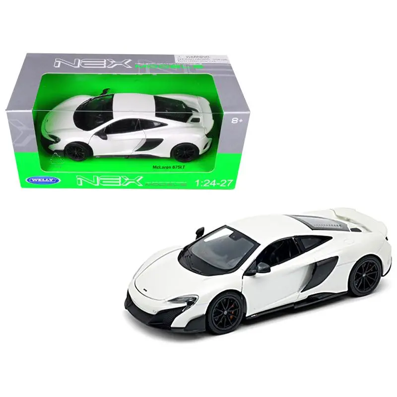 Mclaren 675Lt Coupe White 1/24-1/27 Diecast Model Car By Welly 1