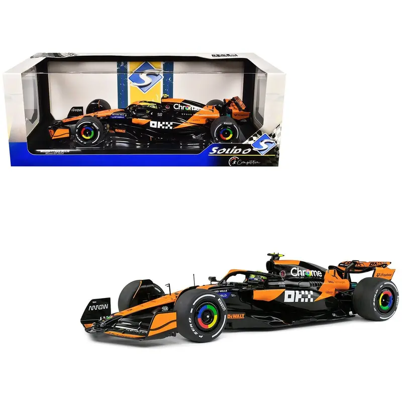 Mclaren Mcl38 #4 Lando Norris "Okx" Winner Formula One F1 Miami Gp (2024) "Competition" Series 1/18 Diecast Model Car By Solido 1