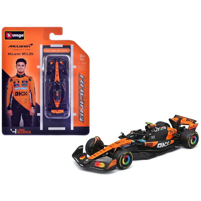 Mclaren Mcl39 #4 Lando Norris "Okx" Winner Formula One F1 "Australian Gp" (2025) "Race" Series 1/43 Diecast Model Car By Bburago 1