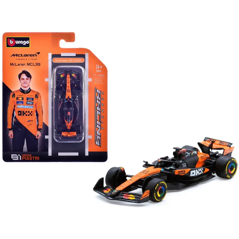 Mclaren Mcl39 #81 Oscar Piastri Formula One F1 "Australian Gp" (2025) "Formula Racing" Series 1/64 Diecast Model Car By Bburago 1