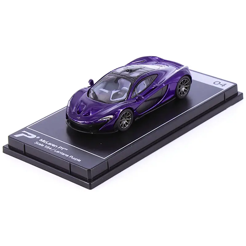 Mclaren P1 Lantana Purple Metallic With Black Top "Hypercar League Collection" 1/64 Diecast Model Car By Postercars 1