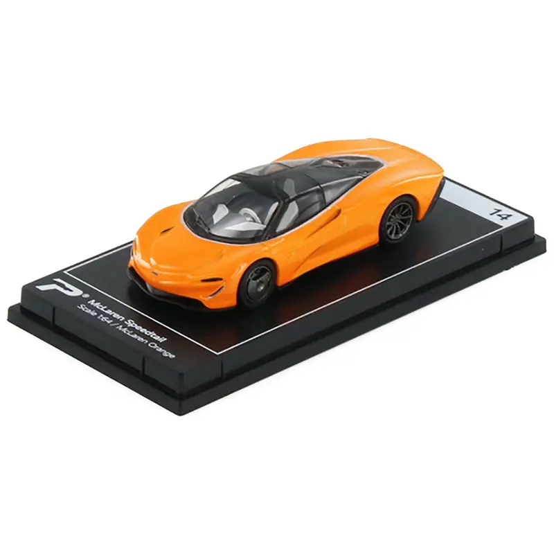 Mclaren Speedtail Mclaren Orange With Black Top "Hypercar League Collection" 1/64 Diecast Model Car By Postercars 1