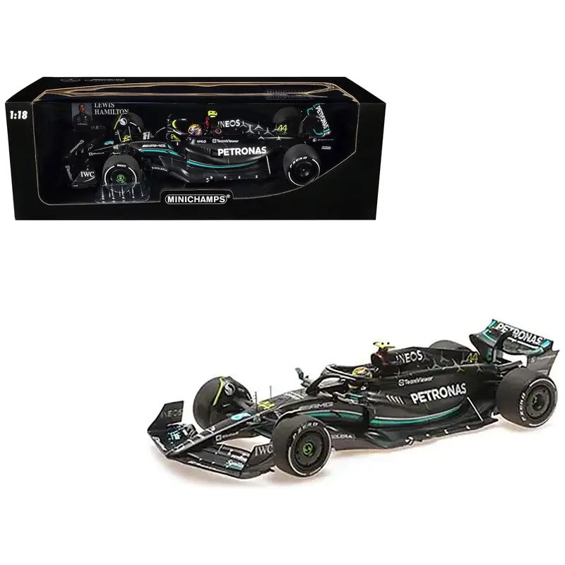 Mercedes-Amg F1 W14 E Performance #44 Lewis Hamilton "Petronas" Formula One F1 "Bahrain Gp" (2023) With Driver Limited Edition To 540 Pieces Worldwide 1/18 Diecast Model Car By Minichamps 1