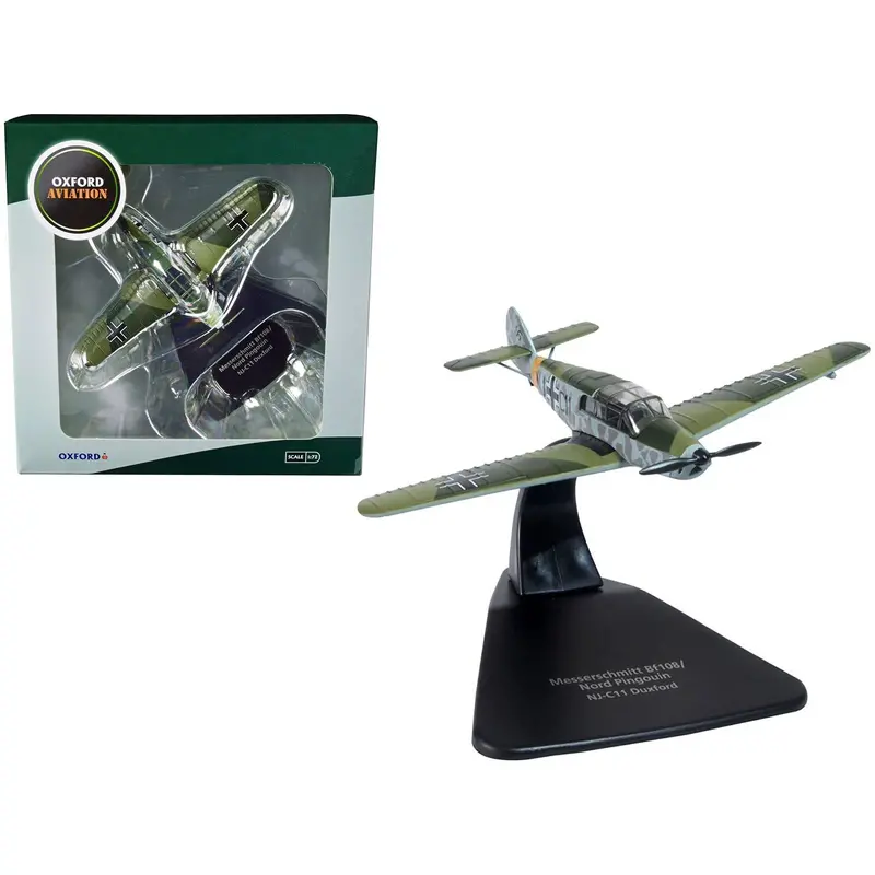 Messerschmitt Bf 108/Nord Pingouin War Plane Nj-C11 Duxford "Oxford Aviation" Series 1/72 Diecast Model Airplane By Oxford Diecast 1