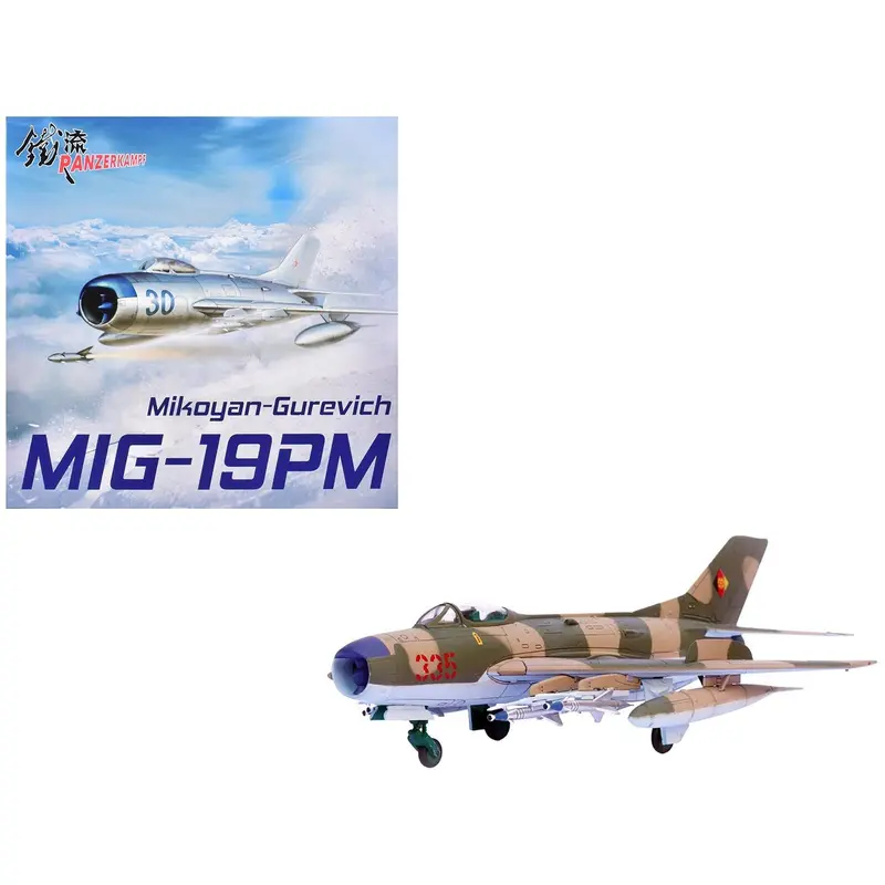 Mikoyan-Gurevich Mig-19Pm Farmer-E Fighter Aircraft "Red 335" East German Air Force 1/72 Diecast Model By Panzerkampf 1