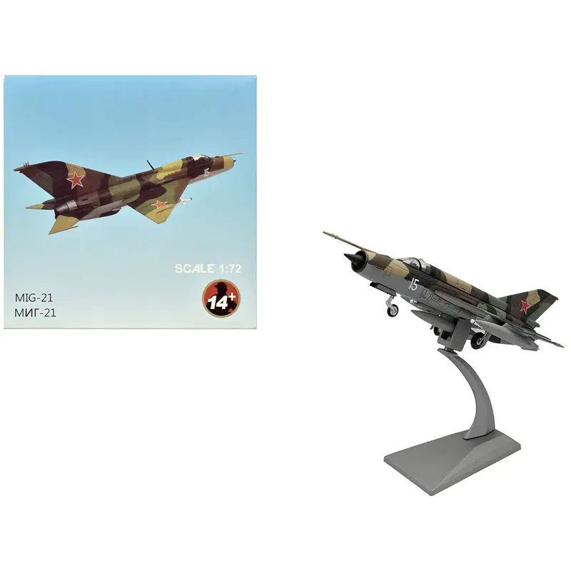 Mikoyan-Gurevich Mig-21Sm Fishbed-J Fighter Aircraft "Soviet Air Force" 1/72 Diecast Model Airplane 1