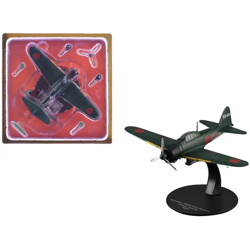 Mitsubishi A6m2b (Zero Model 21) Aircraft "Tetsuzo Iwamoto 253Rd Naval Flying Group" Imperial Japanese Navy Air Service 1/72 Diecast Model By Deagostini 1