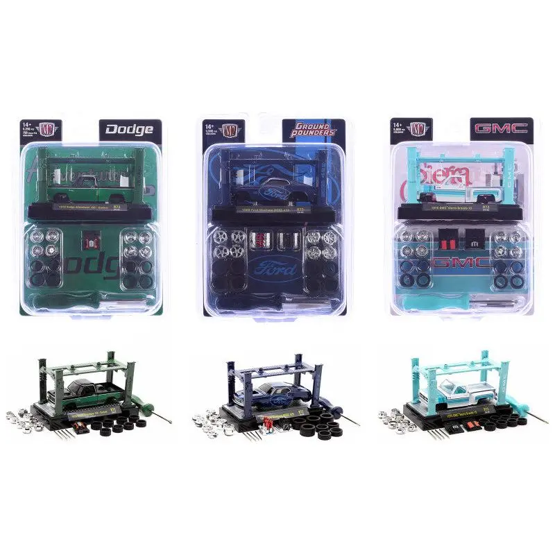 Model Kit 3 Piece Car Set Release 73 Limited Edition To 9000 Pieces Worldwide 1/64 Diecast Model Cars By M2 Machines 1