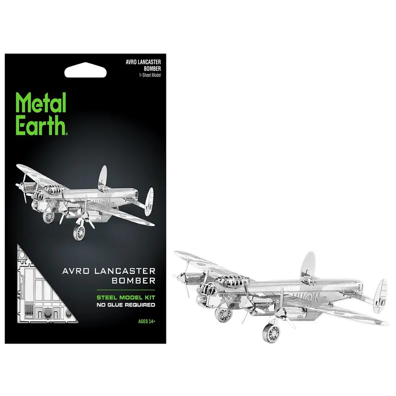 Model Kit Avro Lancaster Bomber Aircraft "Royal Air Force" (Moderate Difficulty) Steel Model By Metal Earth 1