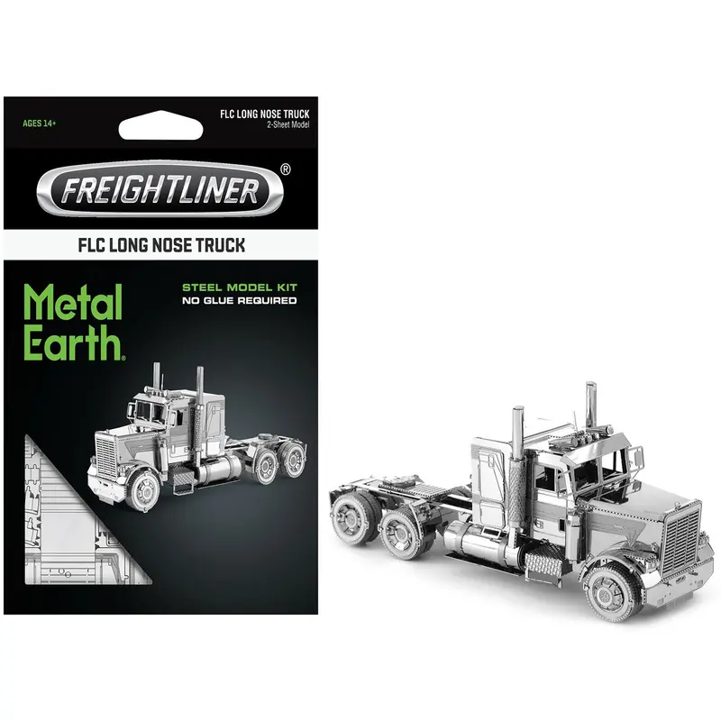 Model Kit Freightliner Flc Long Nose Truck (Challenging Difficulty) Steel Model By Metal Earth 1